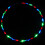 Bambolê de ginástica com mudança de cor e tecnologia LED, aro de dança iluminado com mudança automática de cor para exercícios e 8