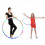 Bambolê de ginástica com mudança de cor e tecnologia LED, aro de dança iluminado com mudança automática de cor para exercícios e 6