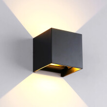 Lampada da parete a LED da 20 W con sensore avanzato, resistente, grigio scuro, angolo di illuminazione regolabile, luce bianca calda, adatta per