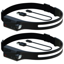 Der Traum jedes Abenteurers: Stirnlampe mit Sensormodus, 230-Beleuchtung, wiederaufladbar und leicht für Outdoor-Fans, mehrere Lichtmodi für