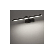 Applique murale LED contemporaine pour salle de bain, abat-jour en acrylique blanc dépoli, aluminium peint en noir pour un style intemporel