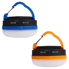 Le bonheur des amateurs de plein air ! Lot de 2 lampes de tente LED rechargeables, base magnétique pour une fixation sécurisée, lanterne portable