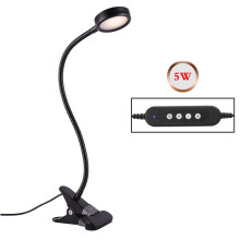 Lampa Deisce um Chosaint Súile, Solas Léitheoireachta LED Éifeachtúil ó Fhuinneamh don Leaba, Muineál Gé Solúbtha le Teanntán Láidir,