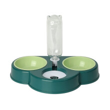 Green Tiernahrungs-Utensilien, niedliche Katze, Hund, Fütterung, mehrfarbige Trinkflasche, Drei-in-Eins-Napf, Futter- und Wass