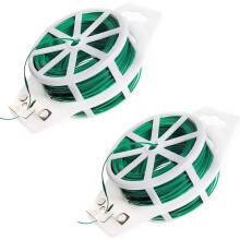 Pack of 2 Twist Tie 100m Garden Tie Wire Roll Multi-Function Garden Plant Wire Ties with Cutter for Gardening