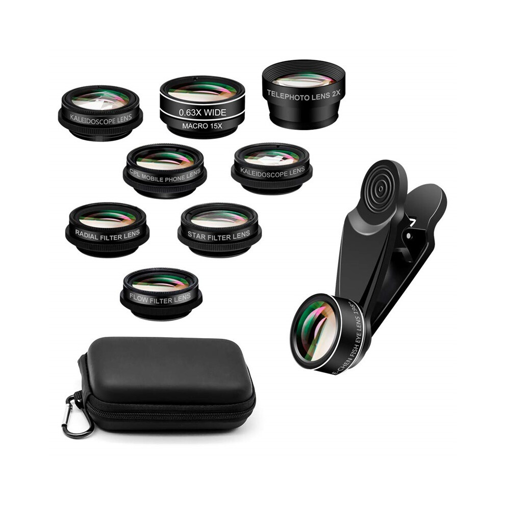 10 Mobile Phone Lens Set, Wide Angle Macro Fisheye Lens External Camera Lens 720314936337