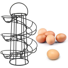 Spiral Egg Holder Freestanding Wire Egg Skelter Dispenser Rack Modern Spiraling Dispenser Rack up