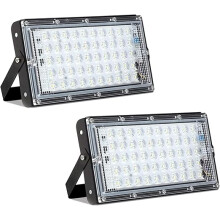 LED-schijnwerper voor buiten, wandlamp, beveiliging, 50W, 4800LM, 6000K, tuinspot, IP65 waterdicht.