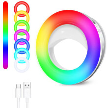 Ring Light, l'accessorio definitivo per i creatori: LED dimmerabile con temperatura di colore regolabile e design leggero con clip per smartphone,