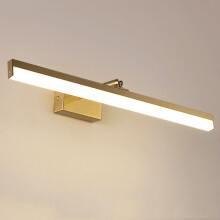 Moderne goldene Badezimmerleuchte, einfache Installation, 18 W LED-Leuchte aus mattiertem Aluminium mit warmweißem Licht, rostfrei und langlebig