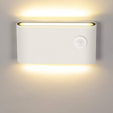 Utendørs vegglampe, moderne vegglampe med opp- og nedlys, ikke dimbar, høy lyseffektiv aluminiumslyktlampe for terrasse/garasje, energieffektiv