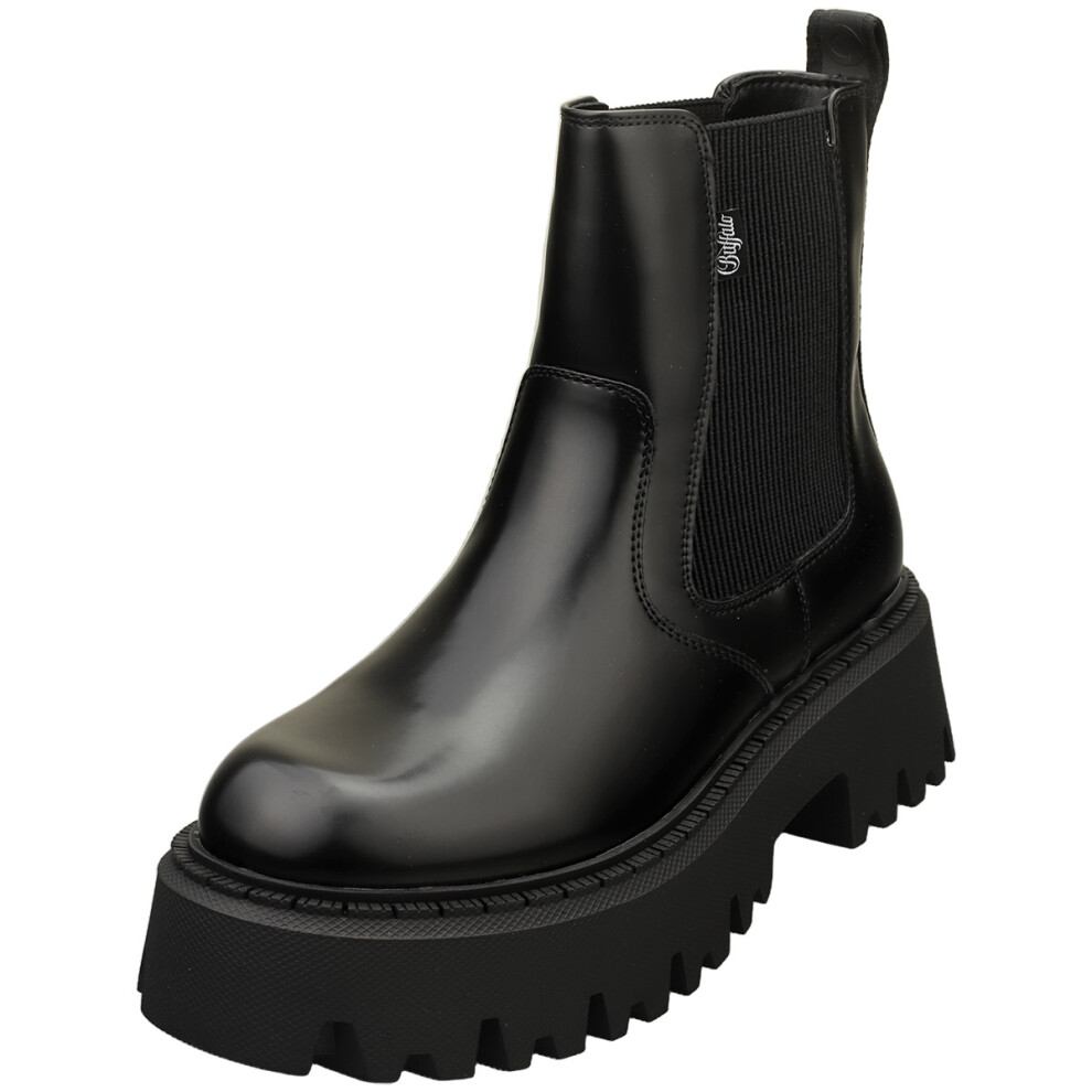 Buffalo (Black, 4 (Adults')) Aspen Chelsea Women's Black Boots