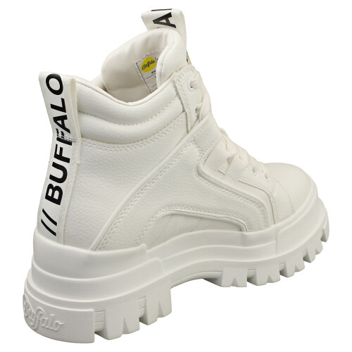 Buffalo (5) Buffalo Aspha Nc Mid-vegan Womens Platform Trainers in White 1