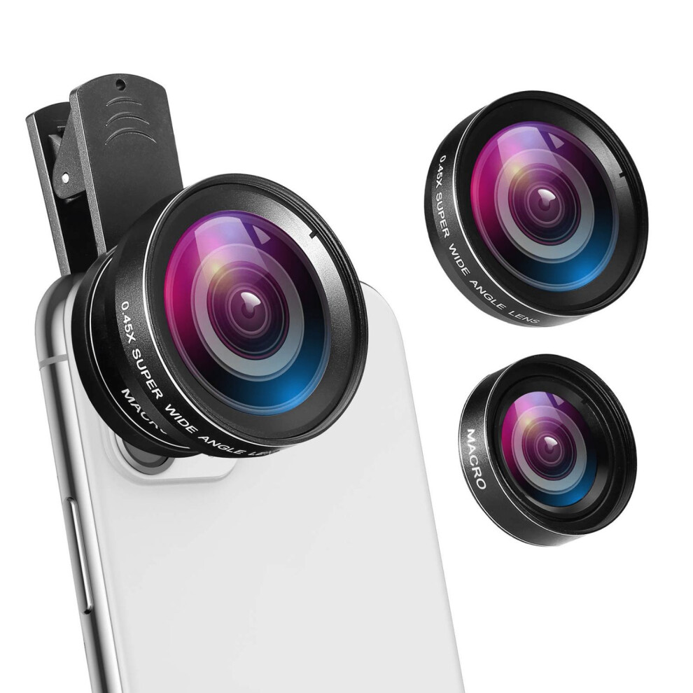 Phone Camera Lens, 0.45X Super Wide Angle Lens, 12.5X Macro Lens 720314938225