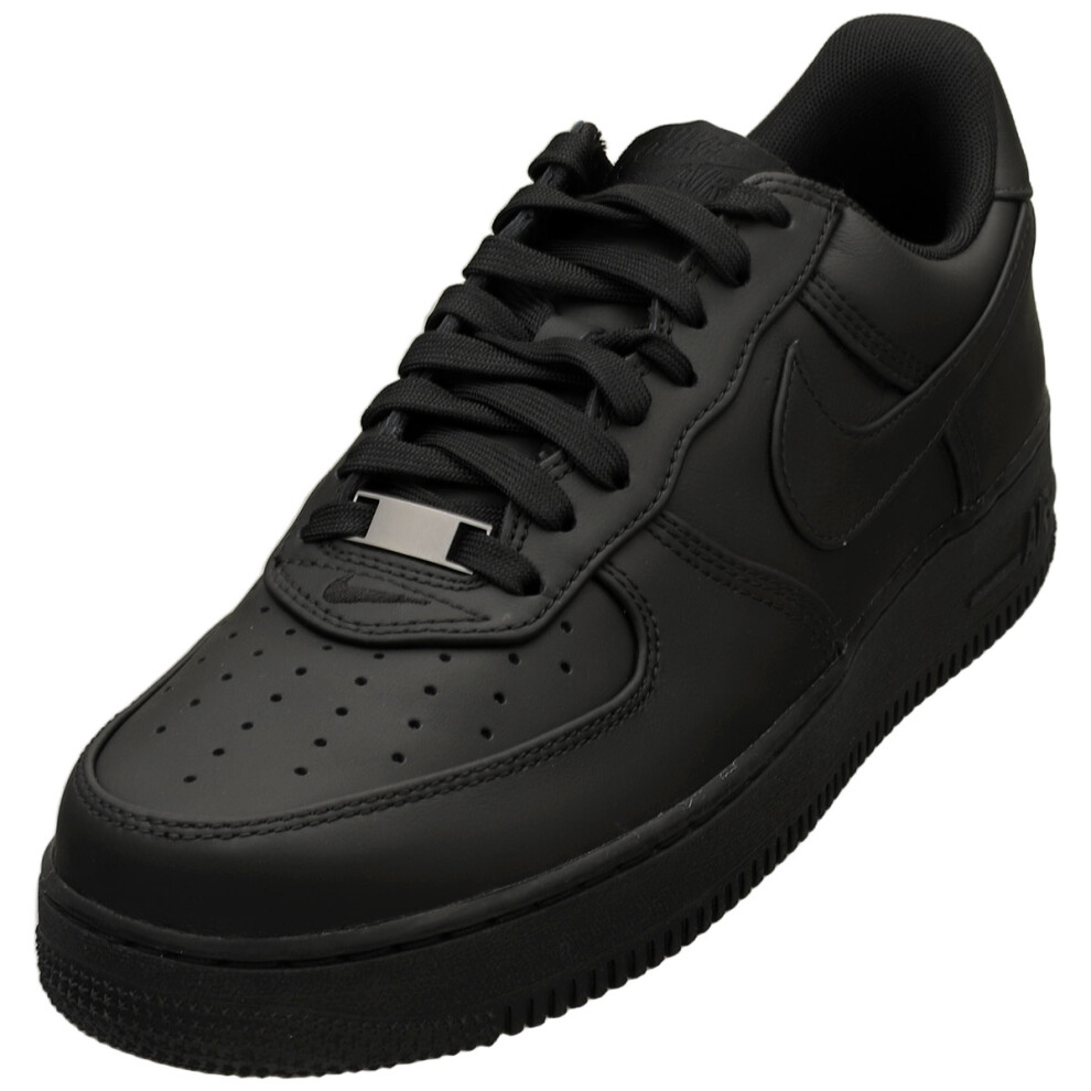 Nike (10) Air Force 1 Low Retro Premium Mens Casual Trainers In Black