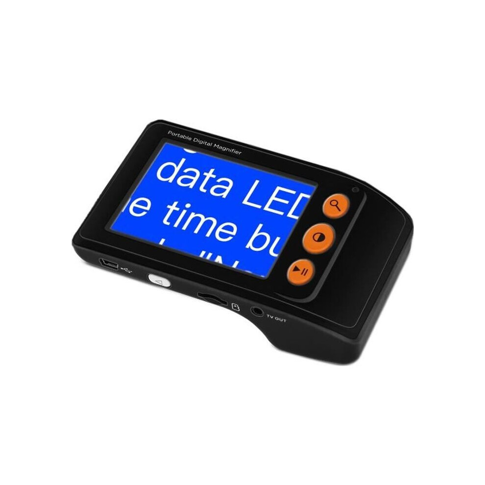 Black Eyoyo Electronic Digital Magnifier With Foldable Handle, Reading Aid, 3.5 Inch Lcd Screen, 2X-25X Zoom For Low Vision