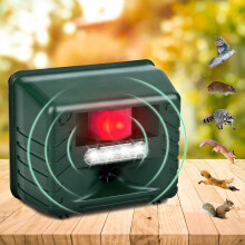 Lampe torche d'alarme sonore ultrasonique répulsive pour animaux, répulsif à oiseaux et à rats d'extérieur