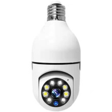 Two-way intercom wifi bulb monitoring camera remote night vision full color HD home lamp holder type camera