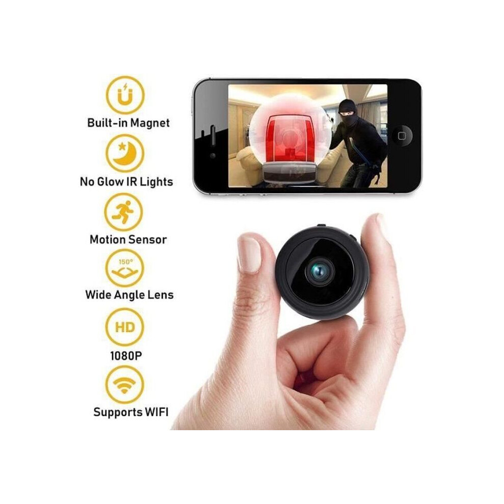 Pt22550 - Mini Spy Camera Recorder, Wifi 1080P Magnetic, Wireless, Hidden Nanny Cam & Night Vision, Indoor/Outdoor 7333425827062