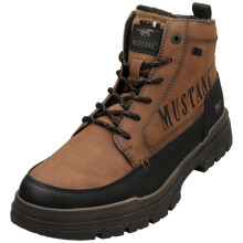 (43) Mustang Herren Casual Boots Cognac Seitenzip Stiefel