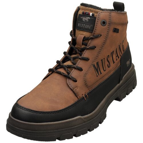 (44) Mustang Herren Casual Boots Cognac Seitenzip Stiefel