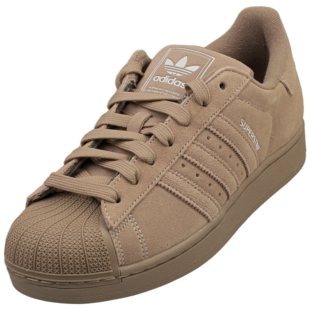 Adidas (8.5) Superstar Ii Unisex Fashion Trainers In Chalky Brown