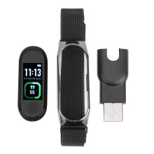 Luksusowy metalowy pasek do Xiaomi Mi Band9And8, wodoodporny i wytrzymały pasek z magnetycznym przyciskiem i wygodnym noszeniem