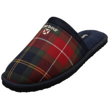 (12) Barbour Everitt Mule Tartan Mens Slippers in Winterberry