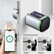 Fingerprint lock smart lock cylinder graffiti ttlock bluetooth wooden door lock