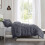 3-Piece Pintuck Microfiber Duvet Cover Set with Pillowcases 2