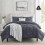 3-Piece Pintuck Microfiber Duvet Cover Set with Pillowcases 3