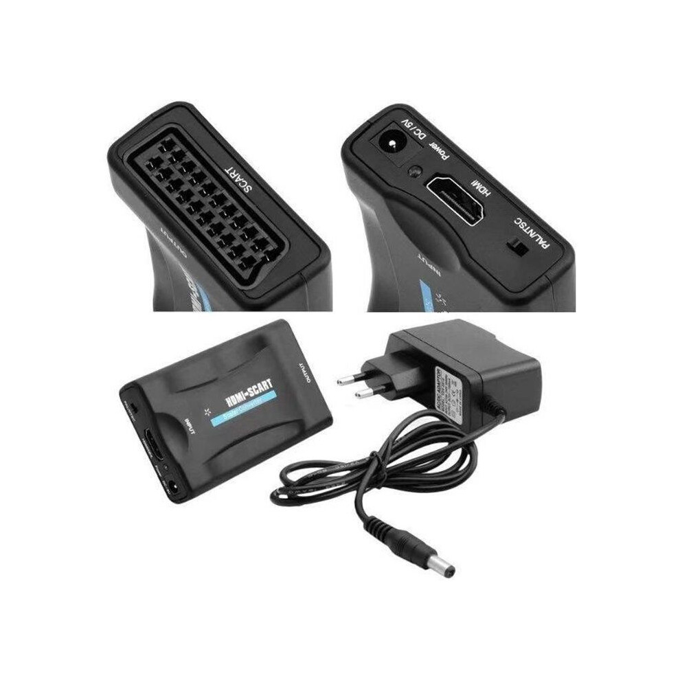 Emebay - Hdmi To Scart Converter 1080P, Audio Video Signal Adapter, Crt Tv, Vhs Vcr, Dvd, Ntsc/Pal Compatible 7333425827727