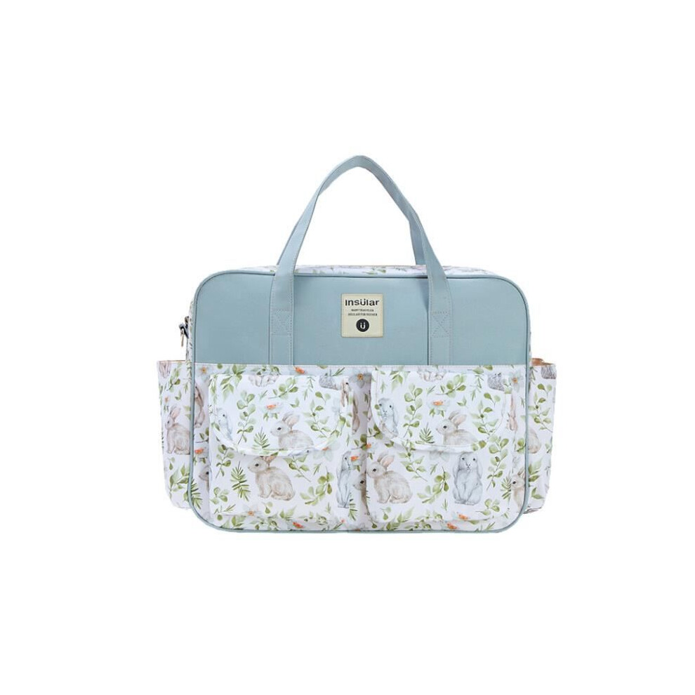 Large Capacity Diaper Bag, Multi-Function Diaper Bag, Travel Bag with Shoulder Straps, Changing Mat - Rabbit
