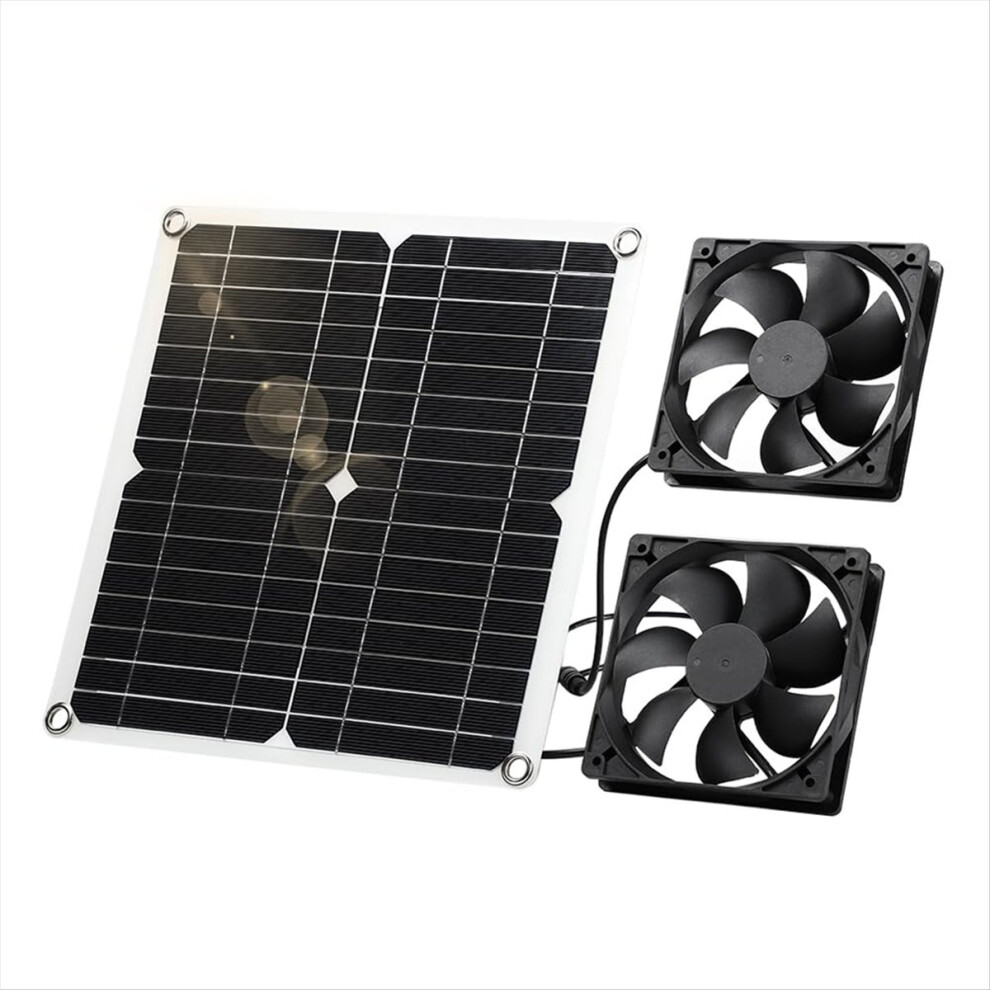 Solar Fan,12 W Panel Fan, Weatherproof,With Dc Double Fan For Small Ch 4851500937275