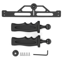 Handheld stabilisator voor onderwaterfotografie, dubbele handgreep, 1/4 inch schroefgat, kogeladapter, lichtgewicht en stevig, veelzijdig accessoire