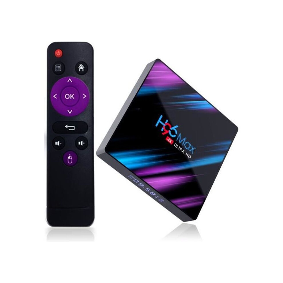 H96 Max Smart Tv Box Android 9.0 Rk3318 Quad Core 64-Bit Uhd 4K Vp9 H.265 4Gb - 64Gb 2.4G - 5G Wi-Fi Bt4.0 Display Screen-1 7333425829264
