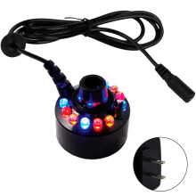 Water Feature Enchanter, ultrasone waterverstuiver met 12 led's voor decoratie van binnenfonteinen, kleurveranderende led's verfraaien uw aquariums