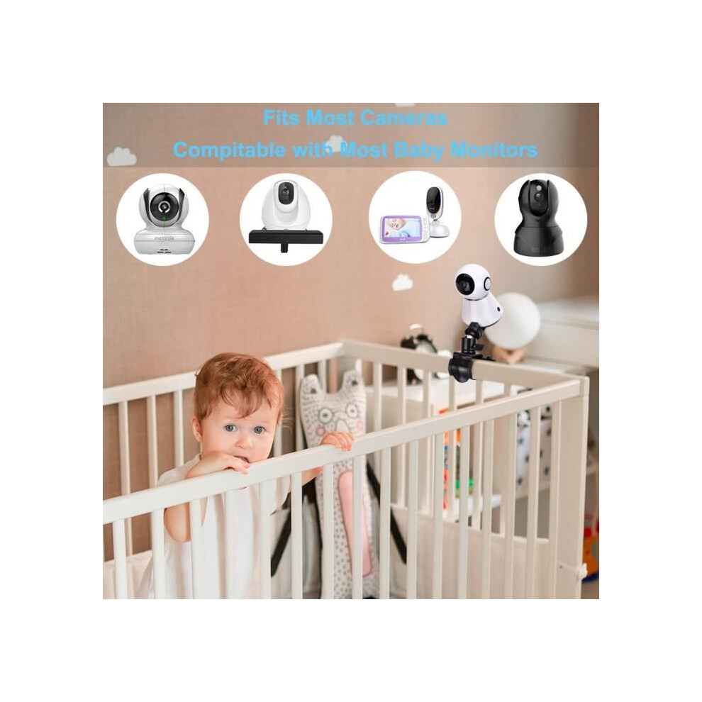 360 Degree Rotating Adjustable Baby Monitor Holder Black