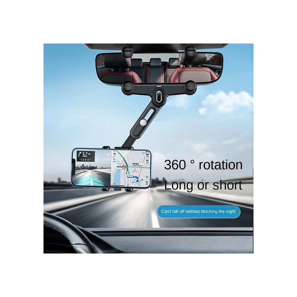 Phone Holder - Unspecified - Car Rearview Mirror - 360 Rotatable - Gps Compatible - Black 7333425843086