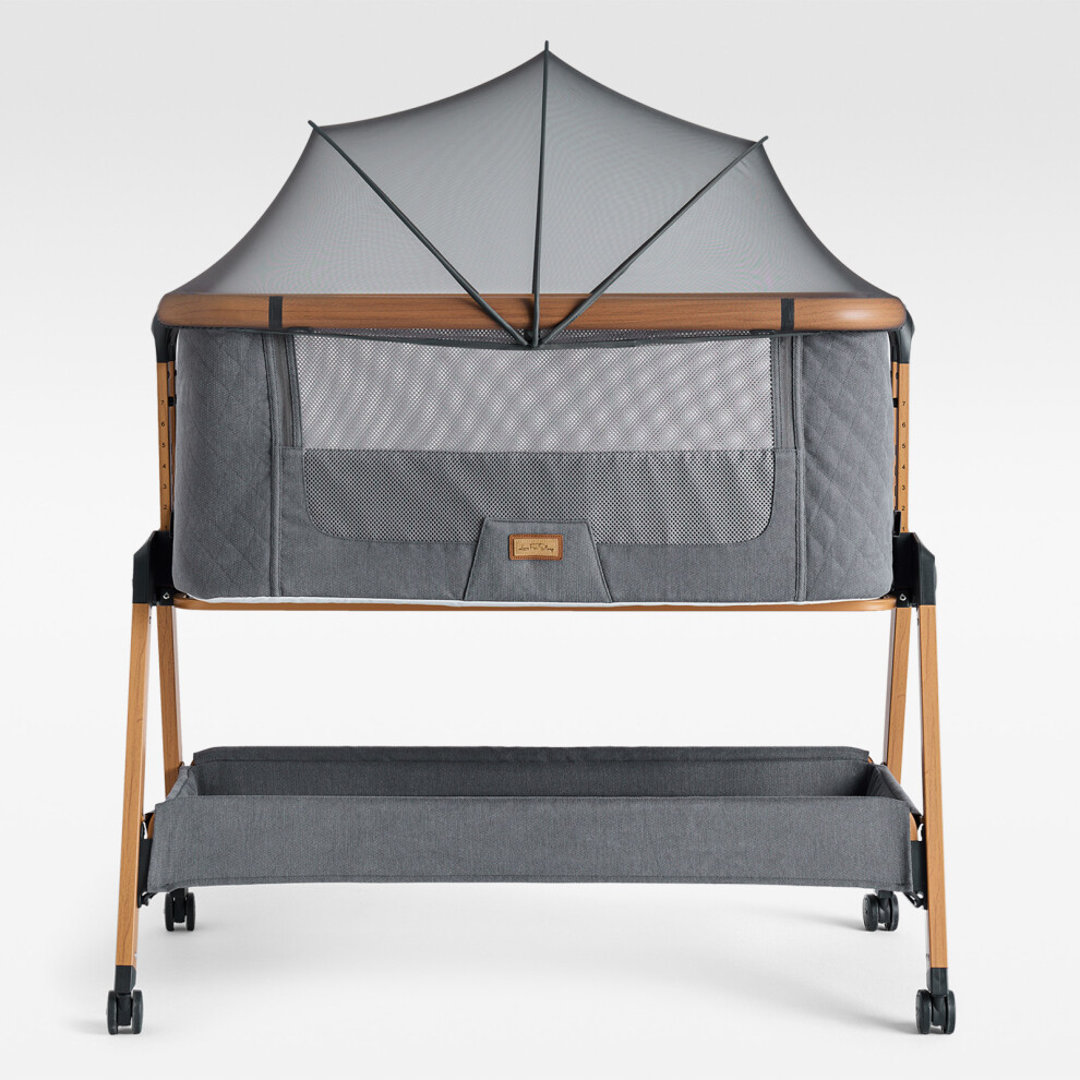 Snoobee Bedside Crib & Baby Co-Sleeper (Grey) Grey Love For Sleep