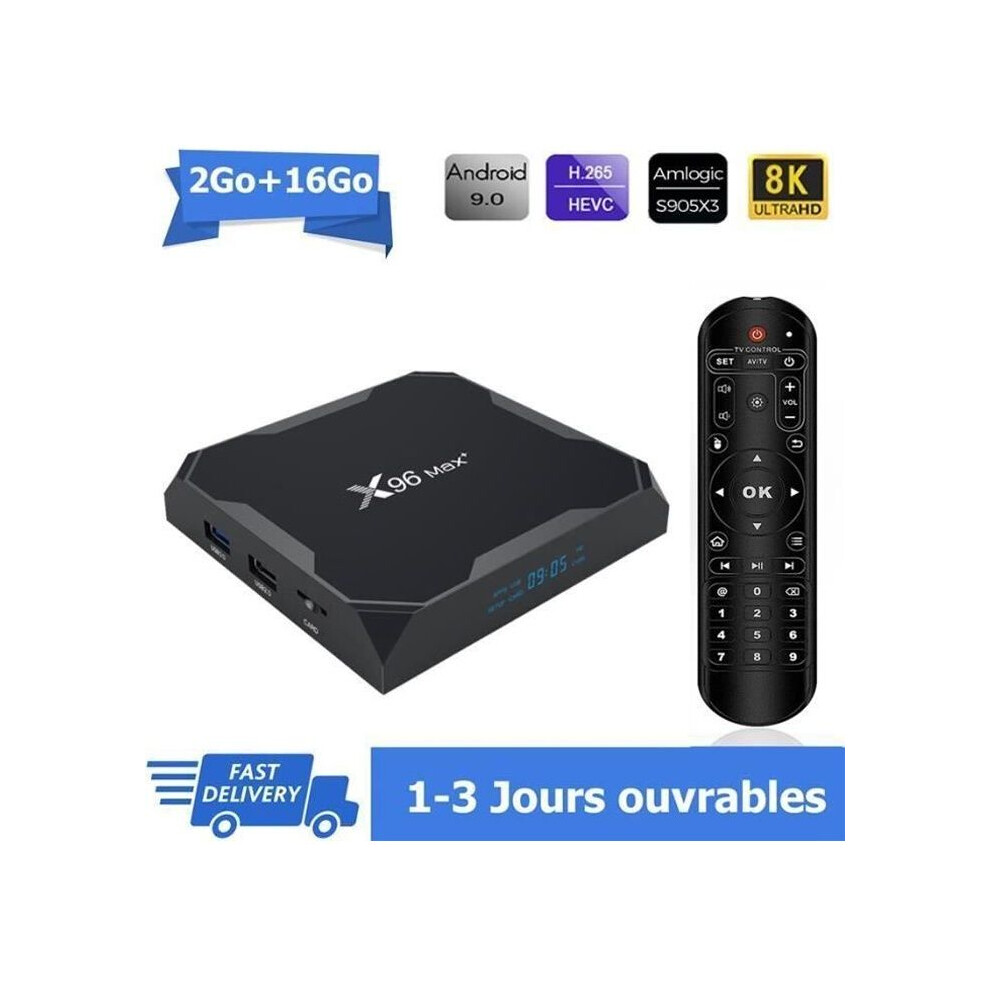Android 9.0 Tv Box X96 Max Plus Amlogic S905x3 2Gb 16Gb Quad Core H.265 4K Netflix Media Player Smart Media Box 7333425829394