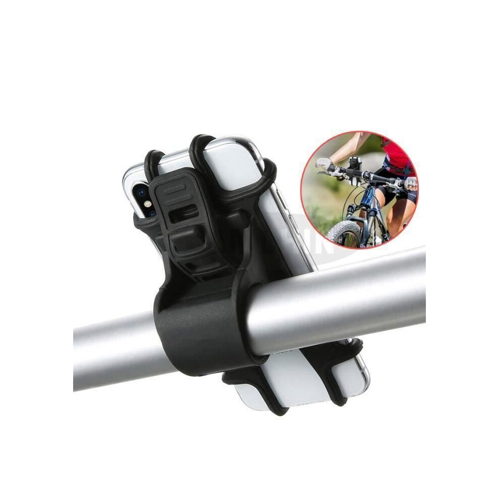 Universal Silicone Phone Holder For Bicycle, Motorcycle, Stroller, Compatible With 4.7-6 Inch Smartphones 7333425843574