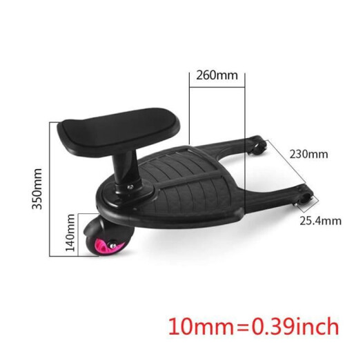 Universal Stroller Footboard, 360 Foldable Mini Stroller (Blue) 2