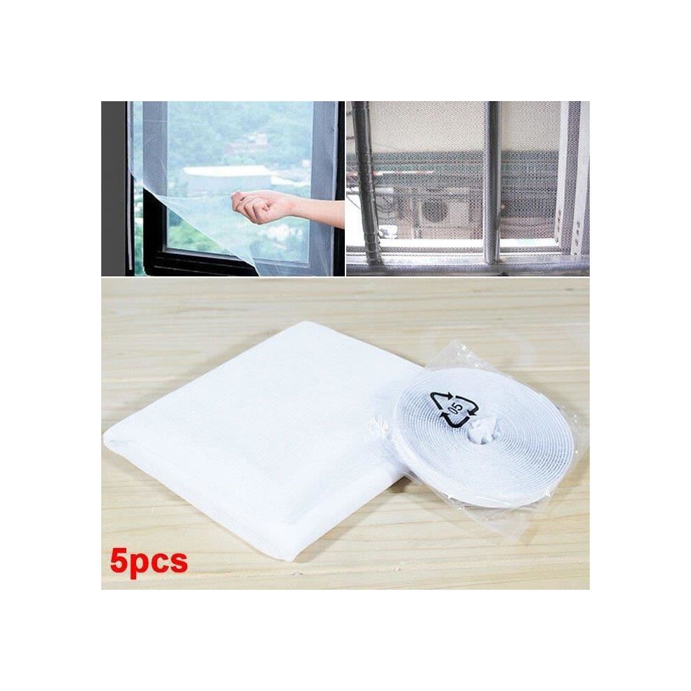 Set Of 5 Mosquito Nets For Windows, 150 X 130 Cm, White 7333425850893