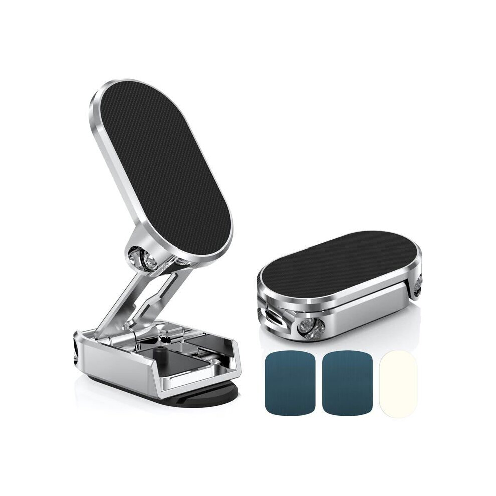 Phone Holder - Unspecified - 360 Rotatable - Metal - Compatible With All Phones - Black/Silver 7333425843499