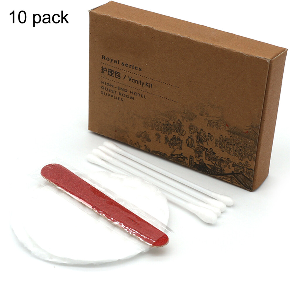 Travel-Friendly Hygiene Set, Hygiene Products Individually Wrapped Including Cotton Swabs, Pads, And Nail File, For Everyday And On-The-Go Use