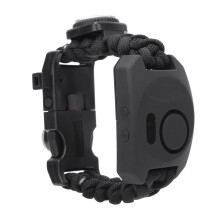 Braccialetto in paracord per la sopravvivenza, design tattico, costruzione resistente, facile da trasportare, accendifuoco, fischietto, termometro,