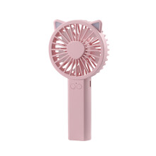 Kleiner, katzenohrförmiger Handfächer, batteriebetriebener, tragbarer Mini-Ventilator mit starker Windstärke und geringem Geräuschpegel für
