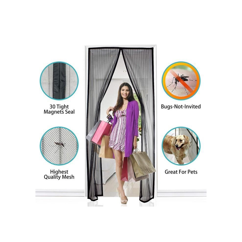 Magnetic Fly Screen For Door With Automatic Closing, 100 X 210 Cm 7333425850824