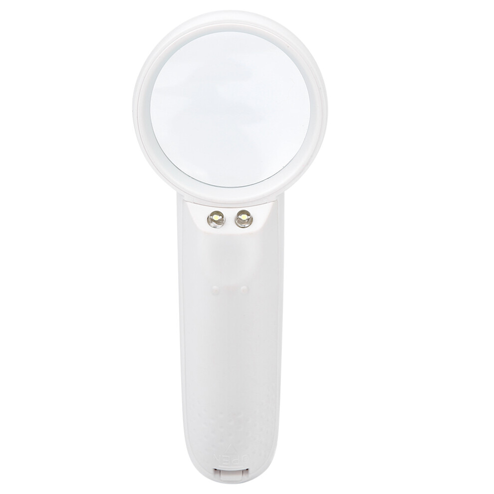Top Notch Clarity Magnifying Glass, Handheld Magnifier with LED Lights and Ergonomic Handle, 5X Magnification for Clearer Images and Improved Reading